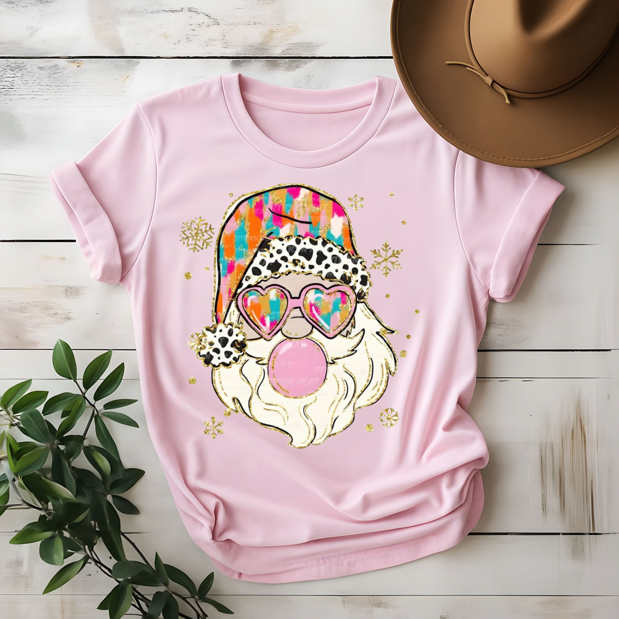 Santa Bubble Gum Christmas T-Shirts