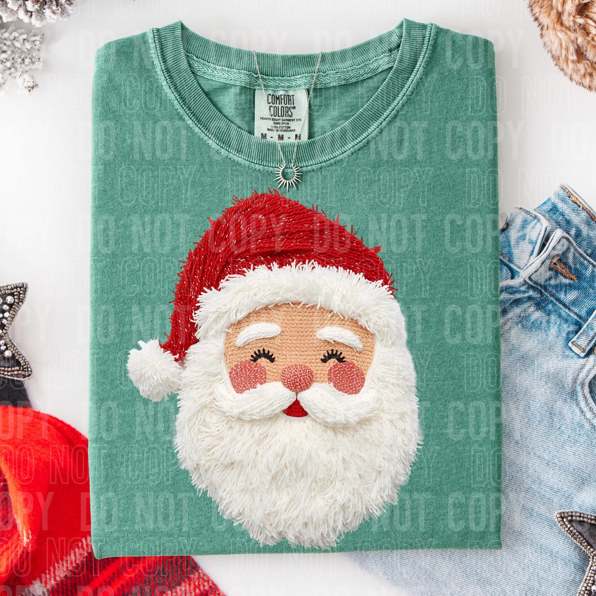 Christmas Yarn Santa  Seasonal T-Shirts