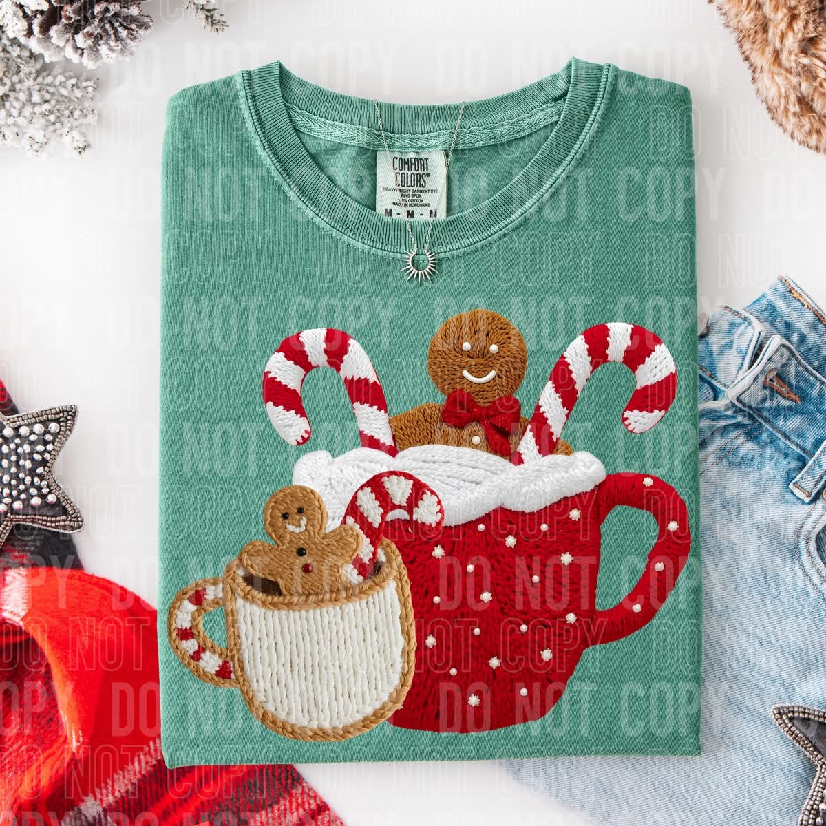 Christmas Gingerbread Hot Cocoa Seasonal T-Shirts