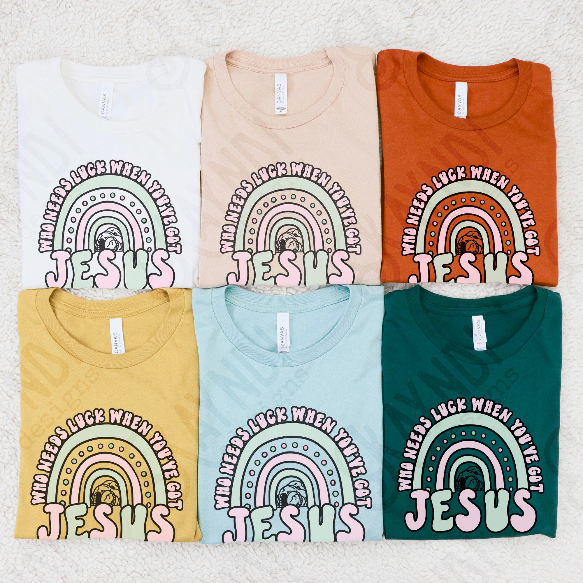 Who needs luck Jesus Faith-Based T-Shirts