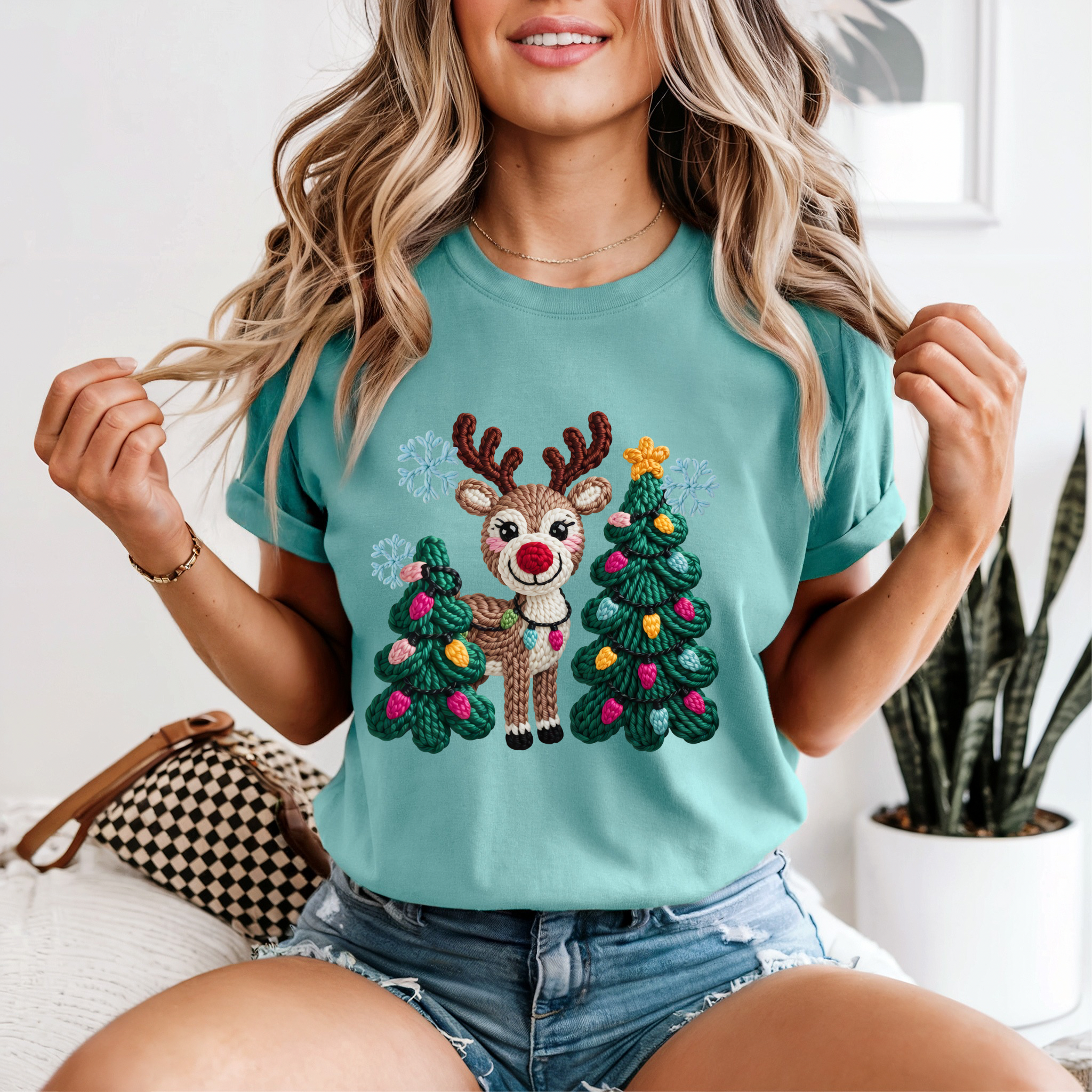 Christmas Faux Yarn Seasonal T-Shirts