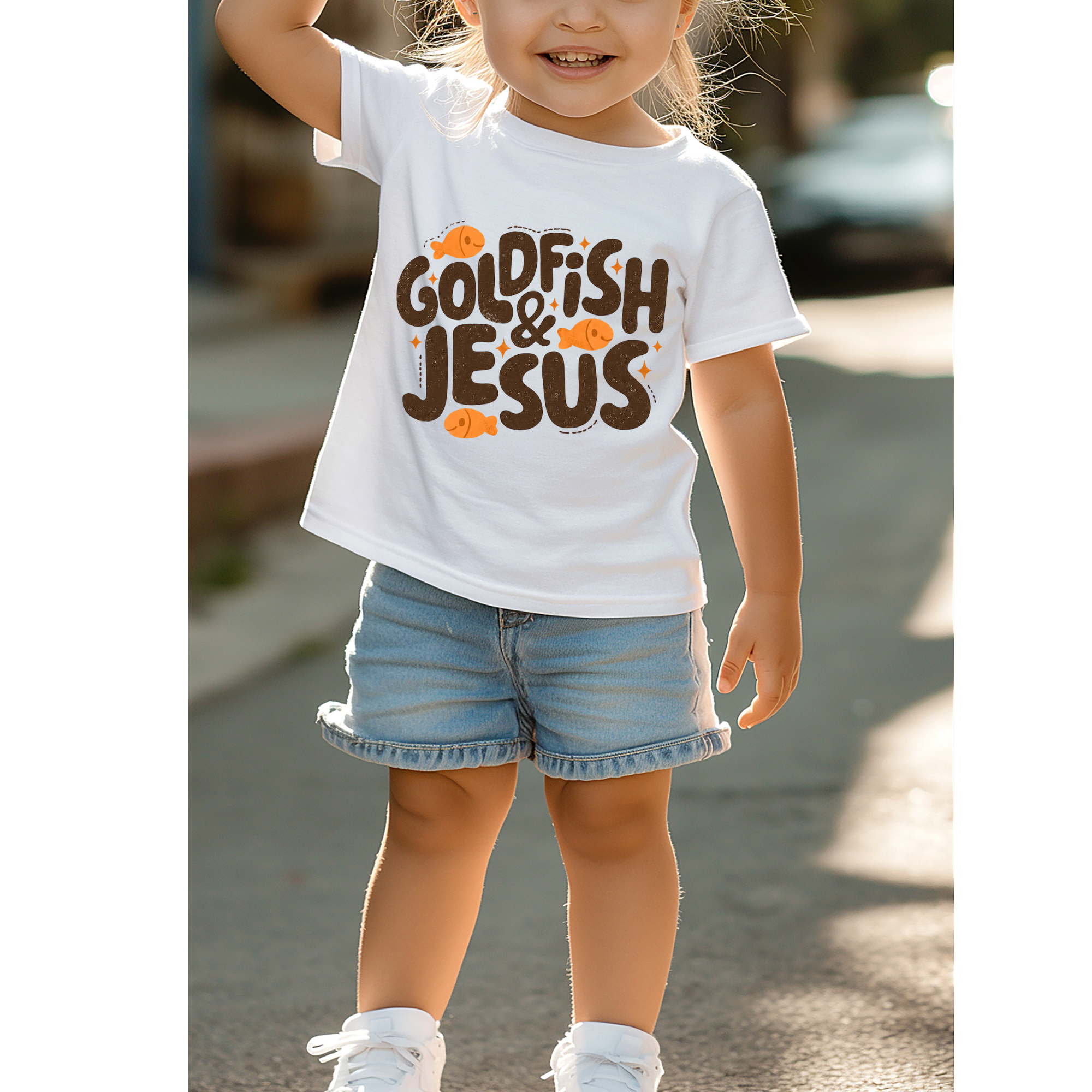 Goldfish & Jesus Kids Graphic T-Shirt